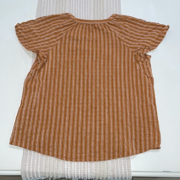 Sonoma striped brown blouse. Women's M. 55/45 cotton/rayon. Like new condition. - Picture 3 of 5